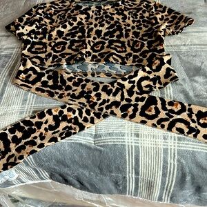Animal print blouse, used like new size medium